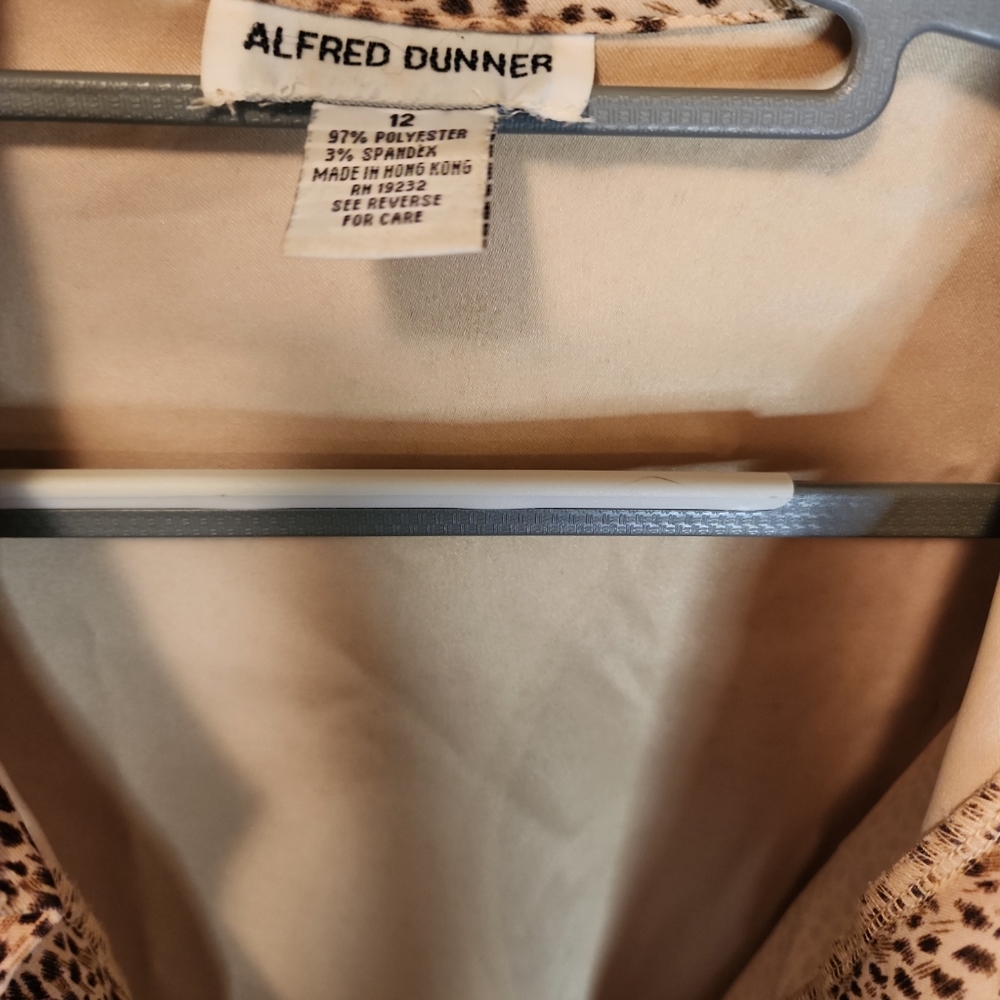 Vintage 1990 Alfred Dunner animal print silk lined Jacket - Picture 2 of 5